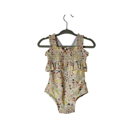 MODERN MOMENTS by GERBER Girl’s Floral One Piece Swimsuit / Size: 3-6 Months - Picture 1 of 6